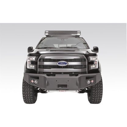 Fab Fours Premium Heavy Duty Winch Front Bumper 2 Stage Black Powder Coated w/o Grill Guard Incl. 1 in. D-Ring Mounts/Light Cut-Outs w/Hella 90mm Fog Lamps And 60mm Turn Signals l FF15-H3251-1