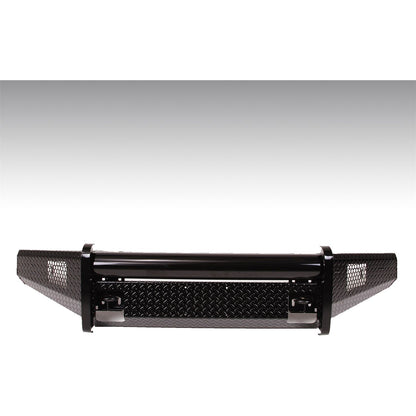 Fab Fours Black Steel Front Ranch Bumper 2 Stage Black Powder Coated w/o Full Grill Guard Incl. Light Cut-Outs And Tow Hooks l FF15-K3251-1