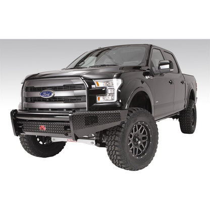 Fab Fours Black Steel Front Ranch Bumper 2 Stage Black Powder Coated w/o Full Grill Guard Incl. Light Cut-Outs And Tow Hooks l FF15-K3251-1