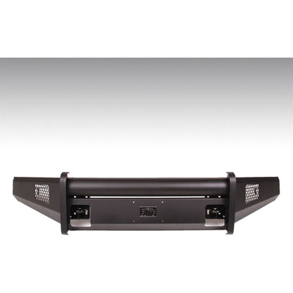 Fab Fours Elite Front Bumper 2 Stage Black Powder Coated w/o Full Grill Guard Incl. Light Cut-Outs And Tow Hooks l FF15-R3251-1