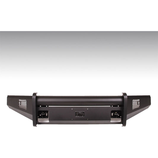 Fab Fours Elite Front Bumper 2 Stage Black Powder Coated w/o Full Grill Guard Incl. Light Cut-Outs And Tow Hooks l FF15-R3251-1