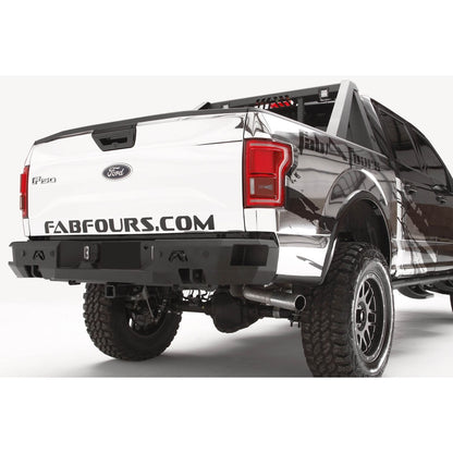 Fab Fours Premium Rear Bumper 2 Stage Black Powder Coated w/Sensors l FF15-W3251-1