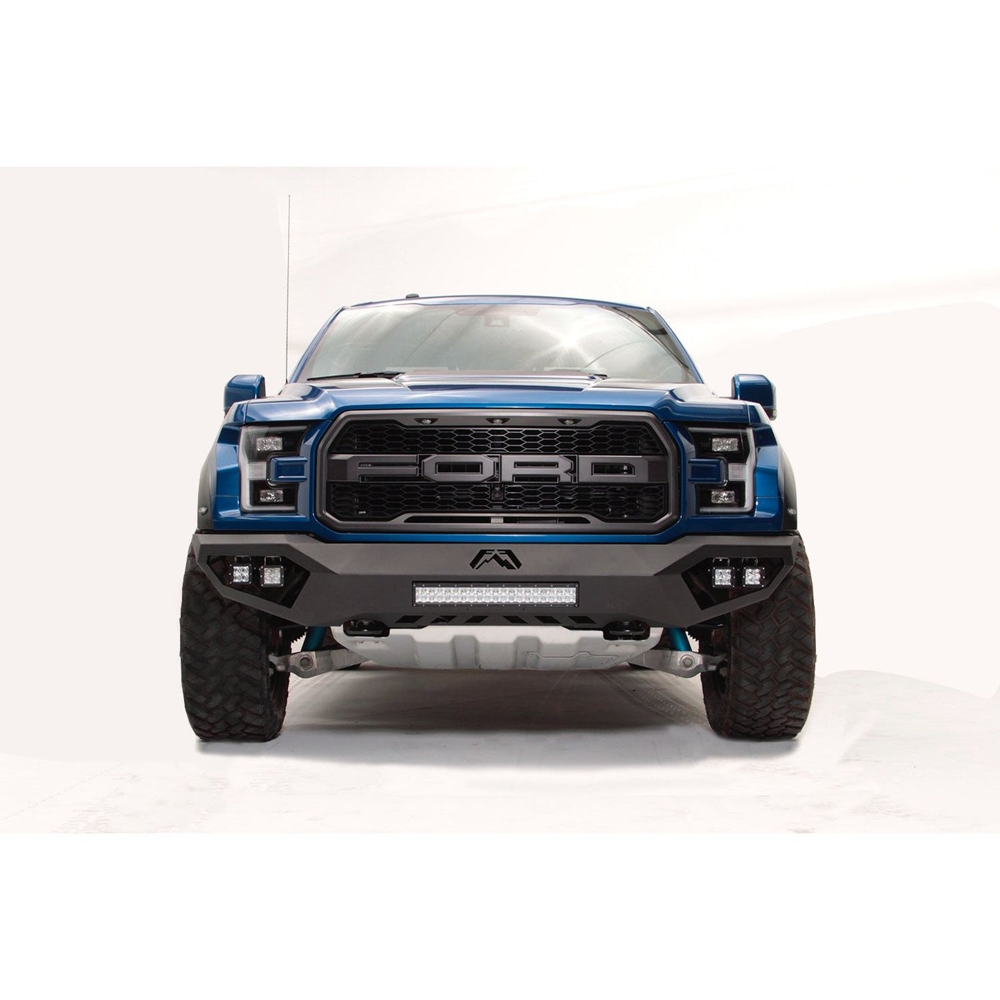 Fab Fours Vengeance Front Bumper 2 Stage Black Powder Coated l FF17-D4351-1