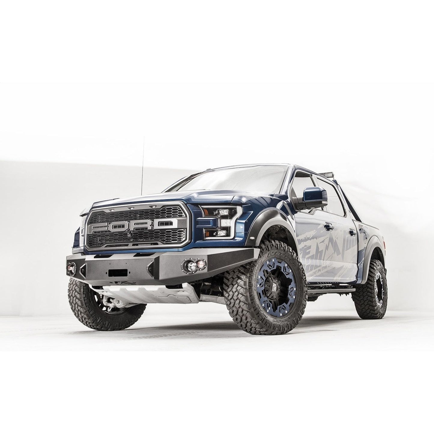 Fab Fours Premium Winch Front Bumper 2 Stage Black Powder Coated w/No Guard l FF17-H4351-1