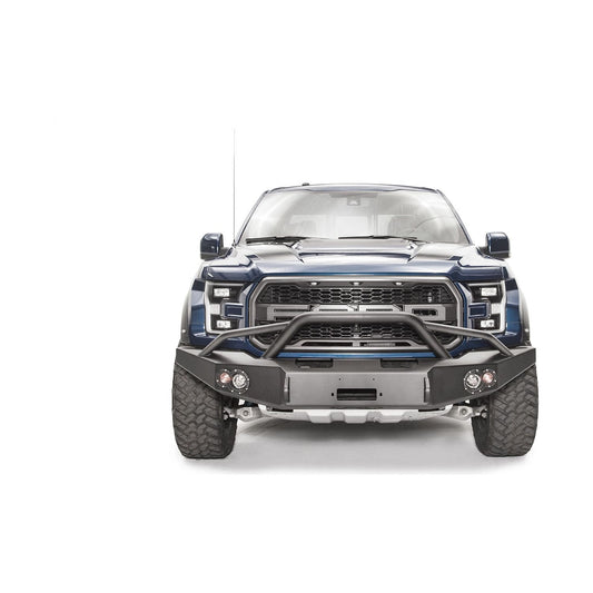 Fab Fours Premium Winch Front Bumper 2 Stage Black Powder Coated w/Pre-Runner Guard l FF17-H4352-1