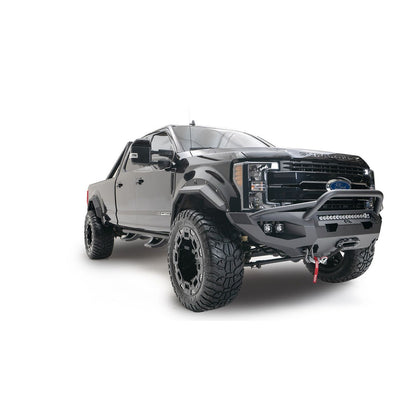 Fab Fours Matrix Front Bumper 2 Stage Black Powder Coat 7/8 in. D-Ring Mounts Pre-Runner Guard l FS17-X4152-1