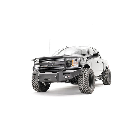 Fab Fours Premium Winch Front Bumper 2 Stage Black Powder Coated w/Full Guard l FF18-H4550-1