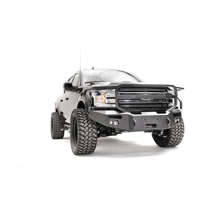 Fab Fours Premium Winch Front Bumper 2 Stage Black Powder Coated w/Full Guard l FF18-H4550-1