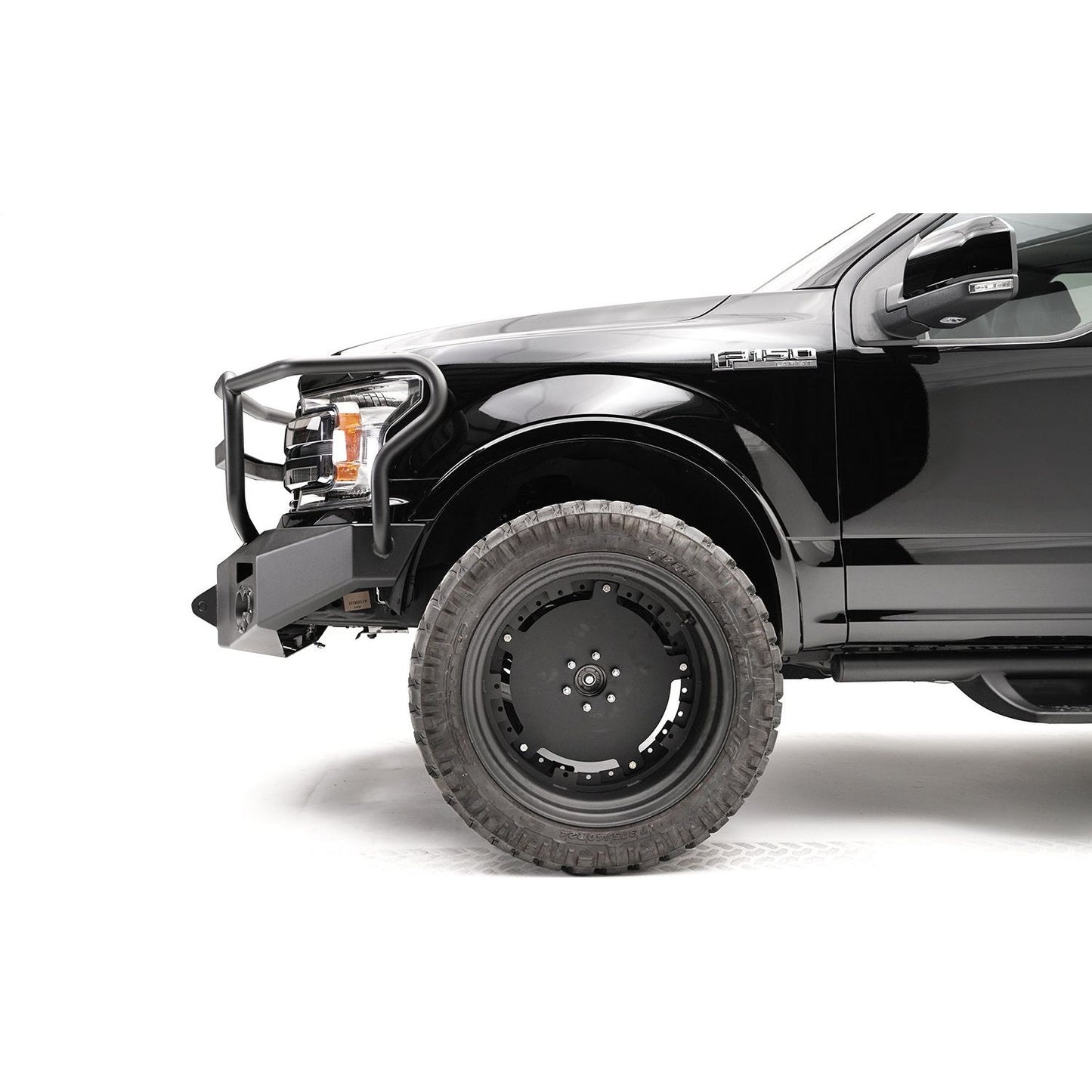 Fab Fours Premium Winch Front Bumper 2 Stage Black Powder Coated w/Full Guard l FF18-H4550-1