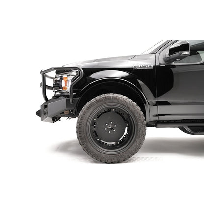 Fab Fours Premium Winch Front Bumper 2 Stage Black Powder Coated w/Full Guard l FF18-H4550-1