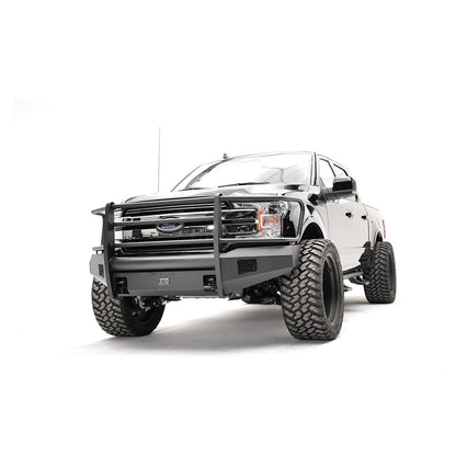 Fab Fours Elite Front Bumper 2 Stage Black Powder Coated w/Full Guard l FF18-R4560-1