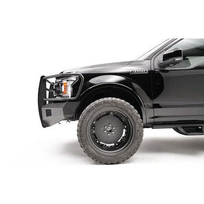 Fab Fours Elite Front Bumper 2 Stage Black Powder Coated w/Full Guard l FF18-R4560-1