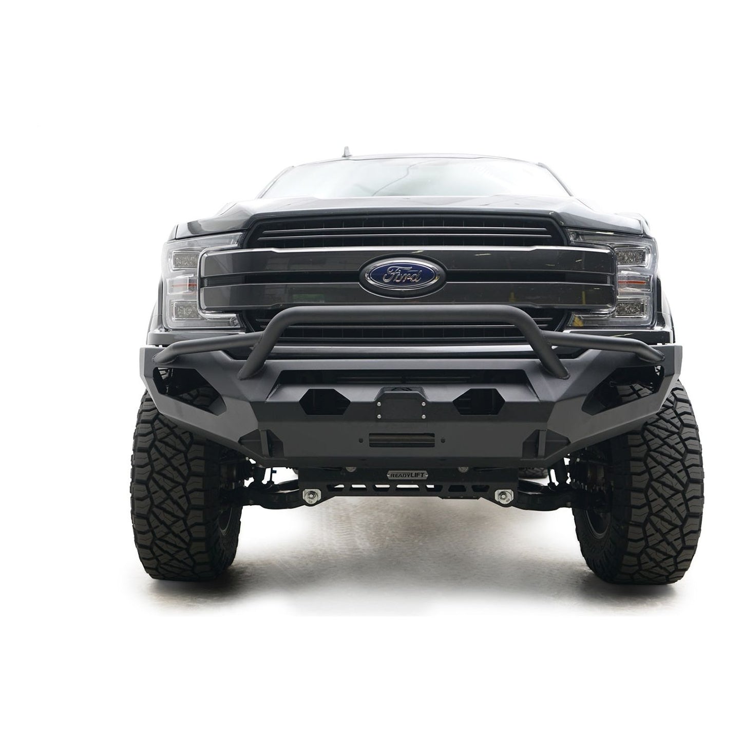 Fab Fours Matrix Front Bumper w/Pre-Runner Guard 7/8 In. D-Ring Mounts 2 Stage Black Powder Coated l FF18-X4552-1