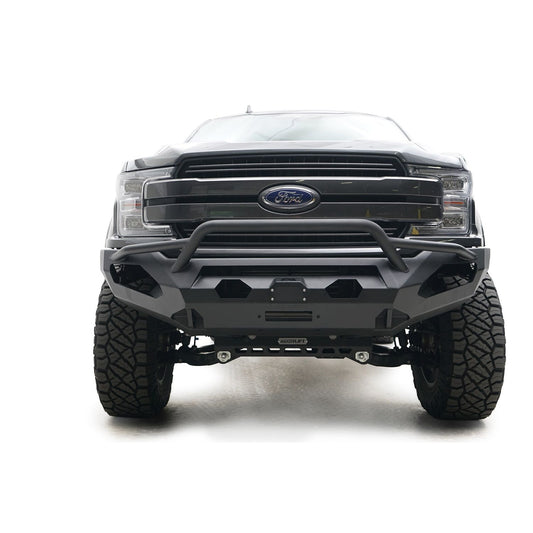 Fab Fours Matrix Front Bumper w/Pre-Runner Guard 7/8 In. D-Ring Mounts 2 Stage Black Powder Coated l FF18-X4552-1