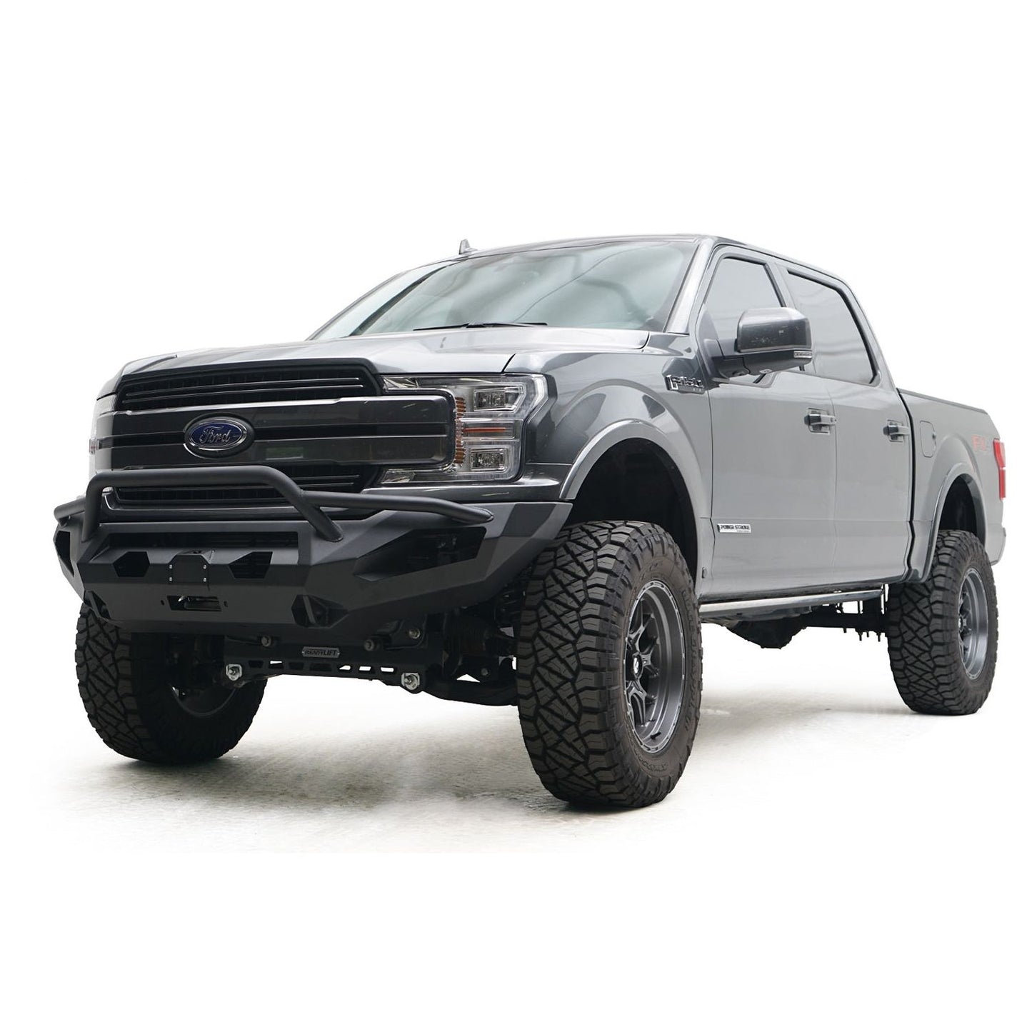 Fab Fours Matrix Front Bumper w/Pre-Runner Guard 7/8 In. D-Ring Mounts 2 Stage Black Powder Coated l FF18-X4552-1