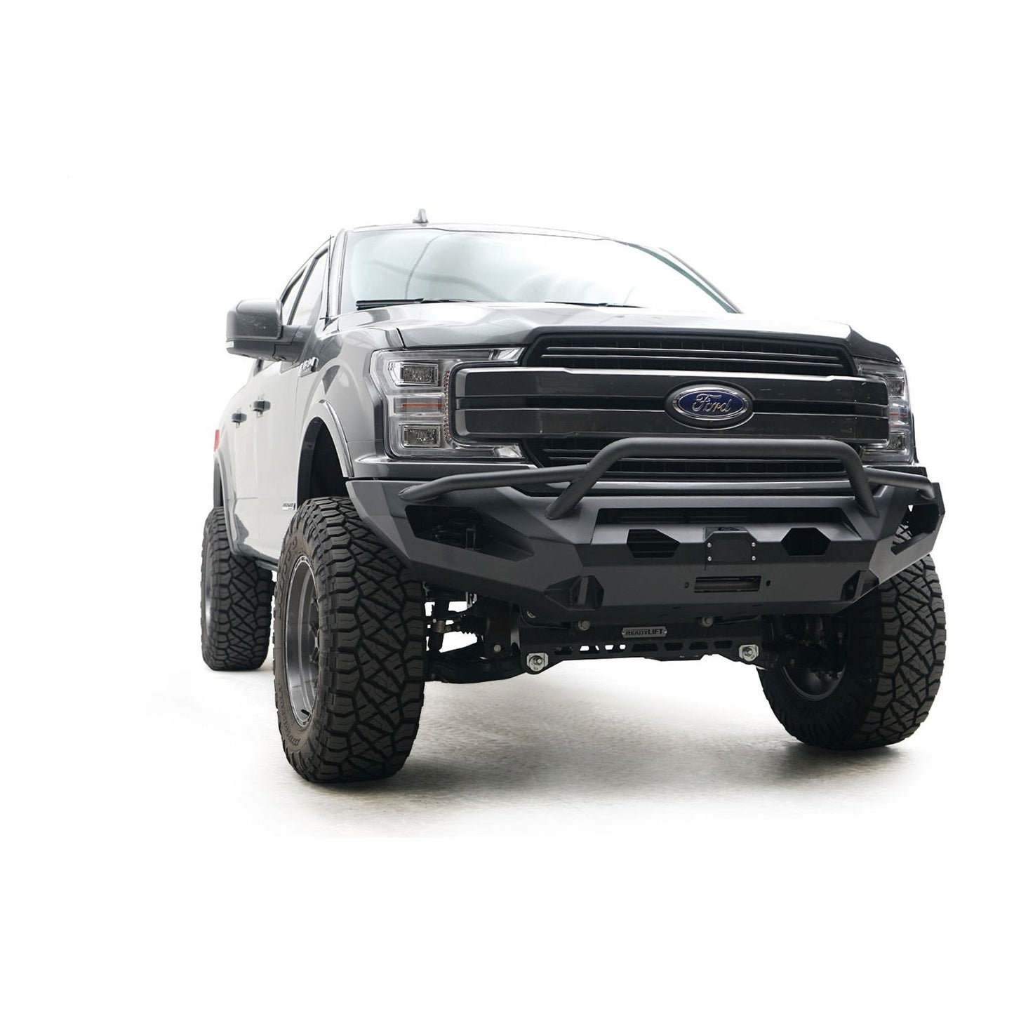 Fab Fours Matrix Front Bumper w/Pre-Runner Guard 7/8 In. D-Ring Mounts 2 Stage Black Powder Coated l FF18-X4552-1