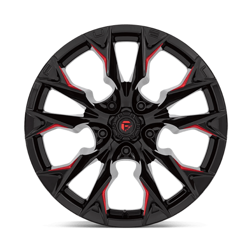 Fuel 1PC D823 FLAME GLOSS BLACK MILLED WITH CANDY RED