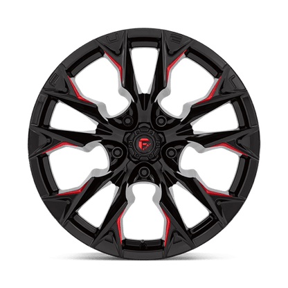 Fuel 1PC D823 FLAME GLOSS BLACK MILLED WITH CANDY RED