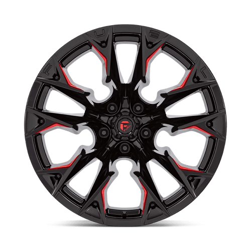 Fuel 1PC D823 FLAME GLOSS BLACK MILLED WITH CANDY RED