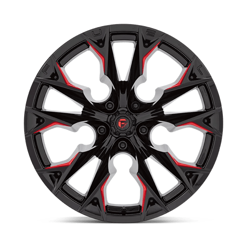 Fuel 1PC D823 FLAME GLOSS BLACK MILLED WITH CANDY RED