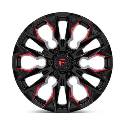 Fuel 1PC D823 FLAME GLOSS BLACK MILLED WITH CANDY RED