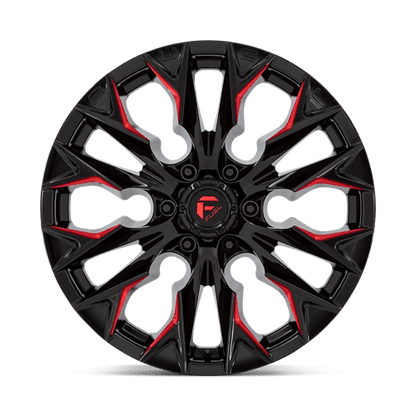 Fuel 1PC D823 FLAME GLOSS BLACK MILLED WITH CANDY RED