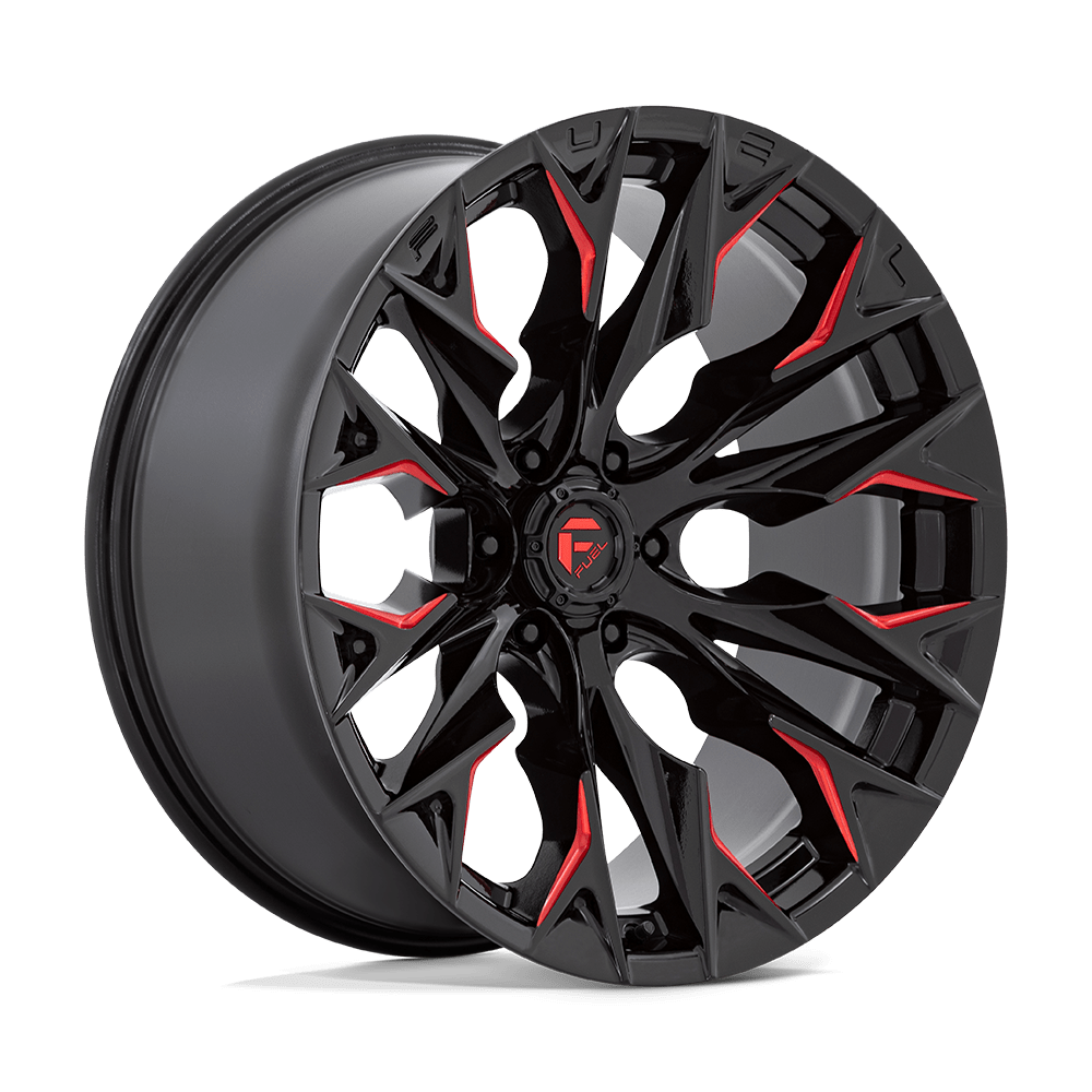 Fuel 1PC D823 FLAME GLOSS BLACK MILLED WITH CANDY RED