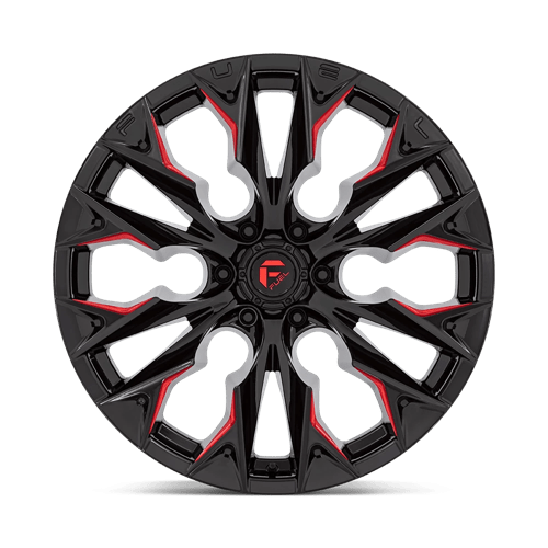 Fuel 1PC D823 FLAME GLOSS BLACK MILLED WITH CANDY RED