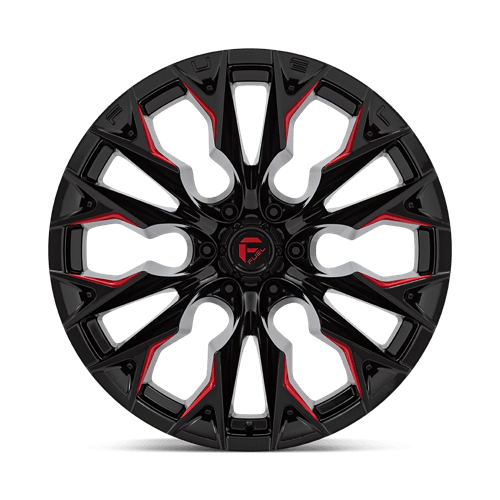 Fuel 1PC D823 FLAME GLOSS BLACK MILLED WITH CANDY RED