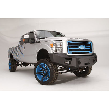 Fab Fours Premium Heavy Duty Winch Front Bumper 2 Stage Black Powder Coated w/o Grill Guard Incl. 1 in. D-Ring Mounts/Light Cut-Outs w/Hella 90mm Fog Lamps And 60mm Turn Signals l FS11-A2551-1