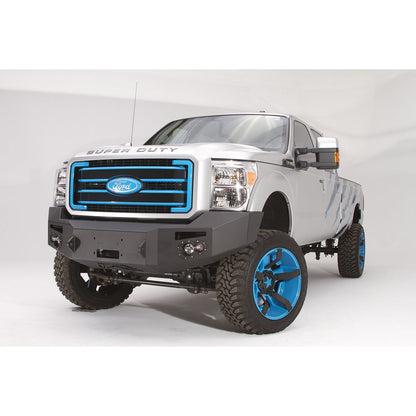 Fab Fours Premium Heavy Duty Winch Front Bumper 2 Stage Black Powder Coated w/o Grill Guard Incl. 1 in. D-Ring Mounts/Light Cut-Outs w/Hella 90mm Fog Lamps And 60mm Turn Signals l FS11-A2551-1