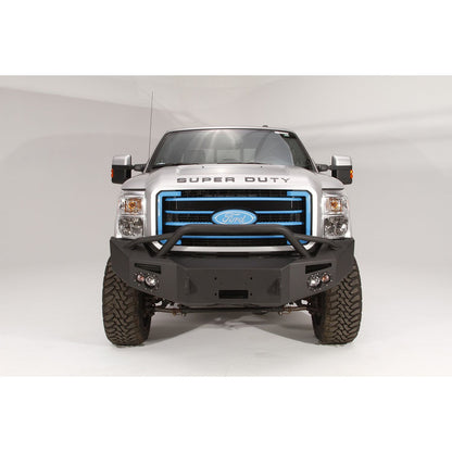 Fab Fours Premium Heavy Duty Winch Front Bumper 2 Stage Black Powder Coated w/Pre-Runner Grill Guard Incl. 1in. D-Ring Mts./Light Cut-Outs w/Hella 90mm Fog Lamps/60mm Turn Signals l FS11-A2552-1