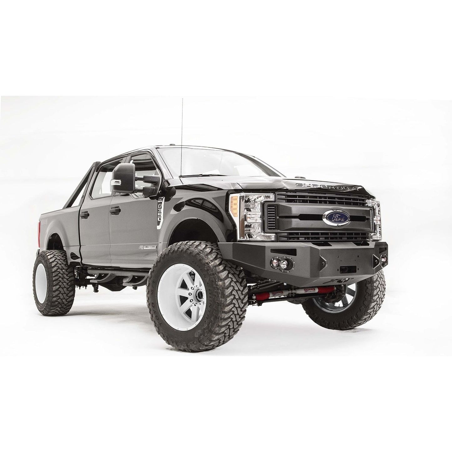 Fab Fours Premium Winch Front Bumper 2 Stage Black Powder Coated w/No Grill Guard l FS17-A4151-1