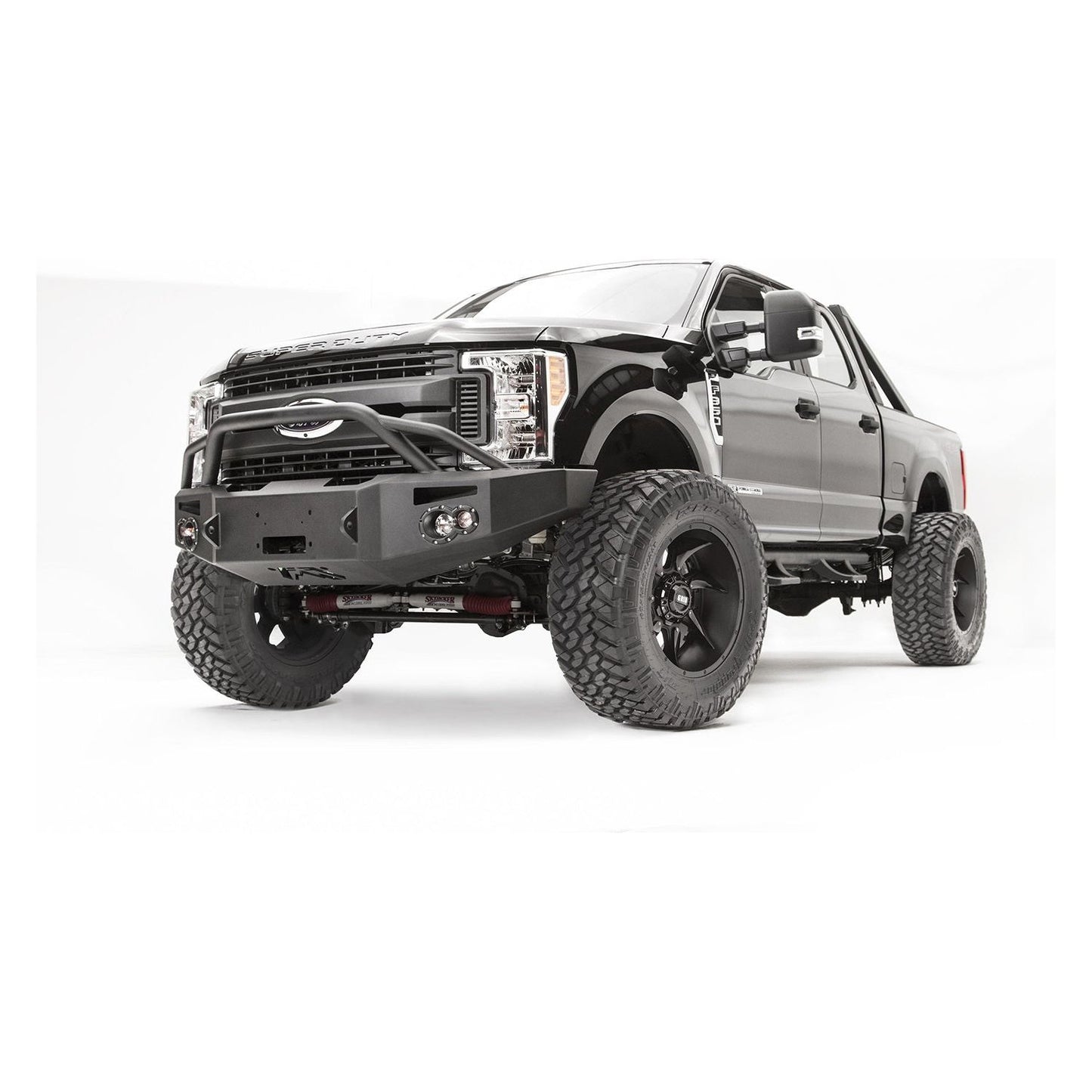 Fab Fours Premium Winch Front Bumper 2 Stage Black Powder Coated w/Pre-Runner Grill Guard l FS17-A4152-1