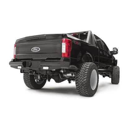 Fab Fours Black Steel Ranch Rear Bumper 2 Stage Black Powder Coated l FS17-T4150-1