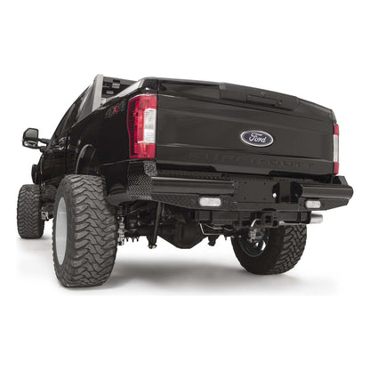 Fab Fours Black Steel Ranch Rear Bumper 2 Stage Black Powder Coated l FS17-T4150-1