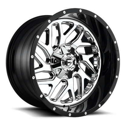 Fuel 1PC D211 TRITON CHROME PLATED GLOSS BLACK LIP
