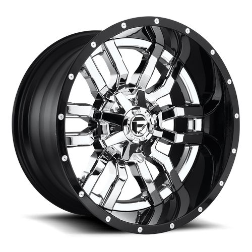 Fuel 1PC D270 SLEDGE CHROME PLATED GLOSS BLACK LIP
