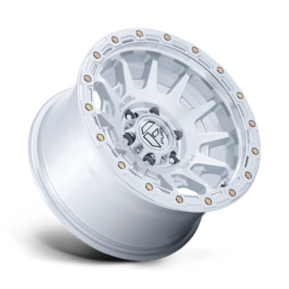 Fuel 1PC FC884 FORTRESS GLOSS SILVER W/ MACHINED FACE