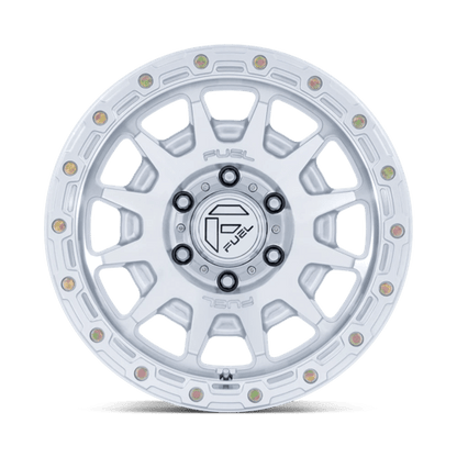 Fuel 1PC FC884 FORTRESS GLOSS SILVER W/ MACHINED FACE