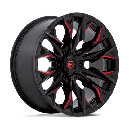 Fuel 1PC D823 FLAME GLOSS BLACK MILLED WITH CANDY RED