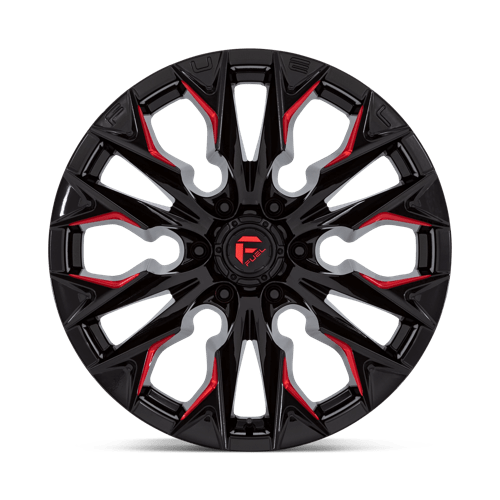 Fuel 1PC D823 FLAME GLOSS BLACK MILLED WITH CANDY RED