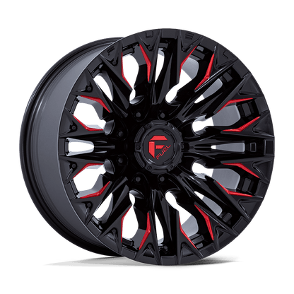 Fuel 1PC D823 FLAME GLOSS BLACK MILLED WITH CANDY RED