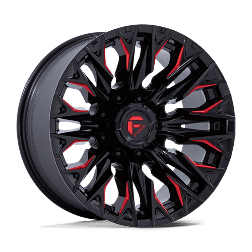 Fuel 1PC D823 FLAME GLOSS BLACK MILLED WITH CANDY RED