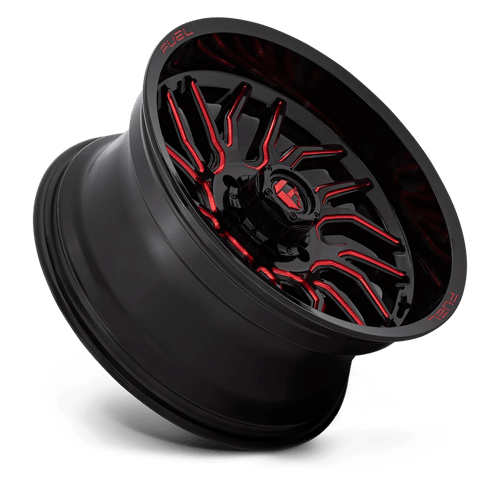 Fuel 1PC D808 HURRICANE GLOSS BLACK MILLED RED TINT