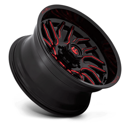 Fuel 1PC D808 HURRICANE GLOSS BLACK MILLED RED TINT