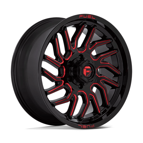 Fuel 1PC D808 HURRICANE GLOSS BLACK MILLED RED TINT