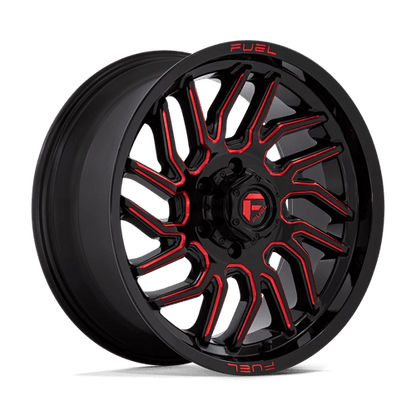 Fuel 1PC D808 HURRICANE GLOSS BLACK MILLED RED TINT