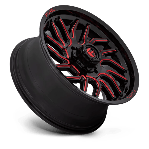 Fuel 1PC D808 HURRICANE GLOSS BLACK MILLED RED TINT