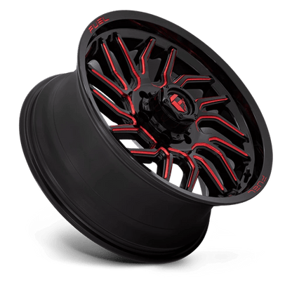 Fuel 1PC D808 HURRICANE GLOSS BLACK MILLED RED TINT